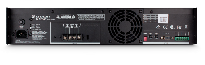 Crown XLC 2500 2-Channel Cinema Power Amplifier, 500W At 4 Ohms