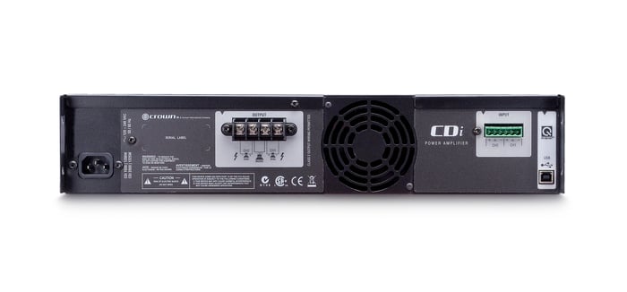 Crown CDi 1000 2-Channel Power Amplifier, 500W At 4 Ohms, 70V/140V