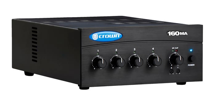 Crown G160MA 4 Input X 60W Mixer Amplifier, 70V/100V