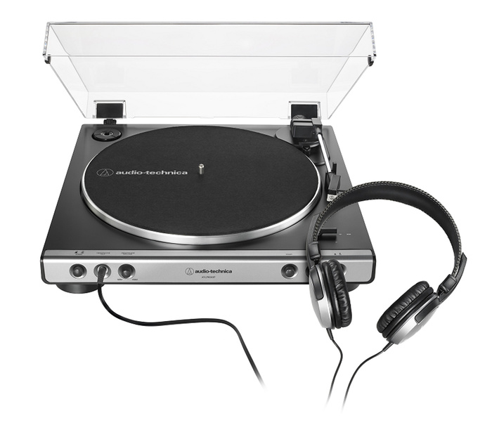 Audio-Technica AT-LP60XHP-GM Fully Automatic Belt-drive Turntable With Headphone Output, Headphones Included