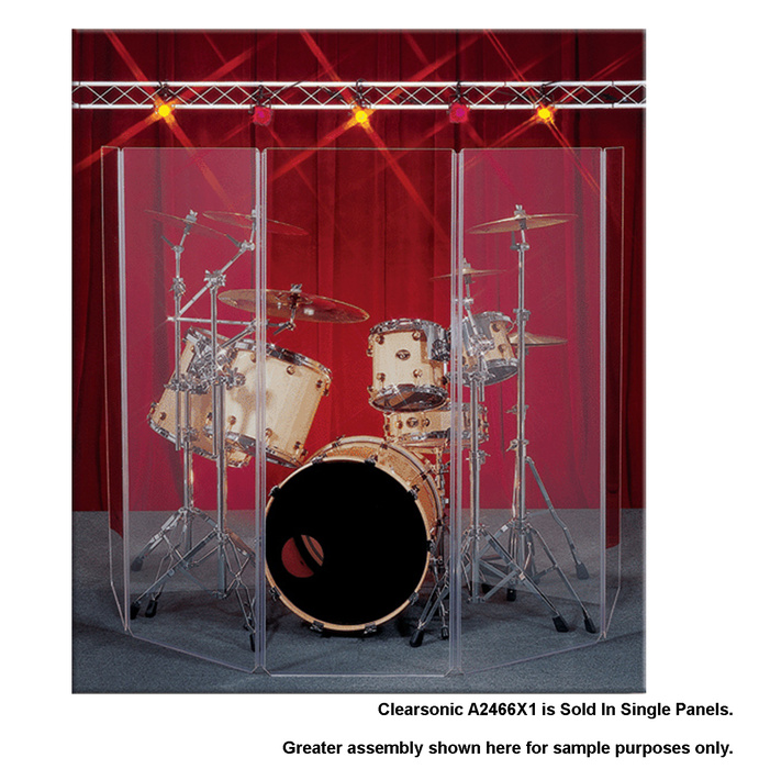 Clearsonic A2466X1 5.5 X 2 Ft SINGLE Section Clear Acoustic Isolation Panel With Hinge