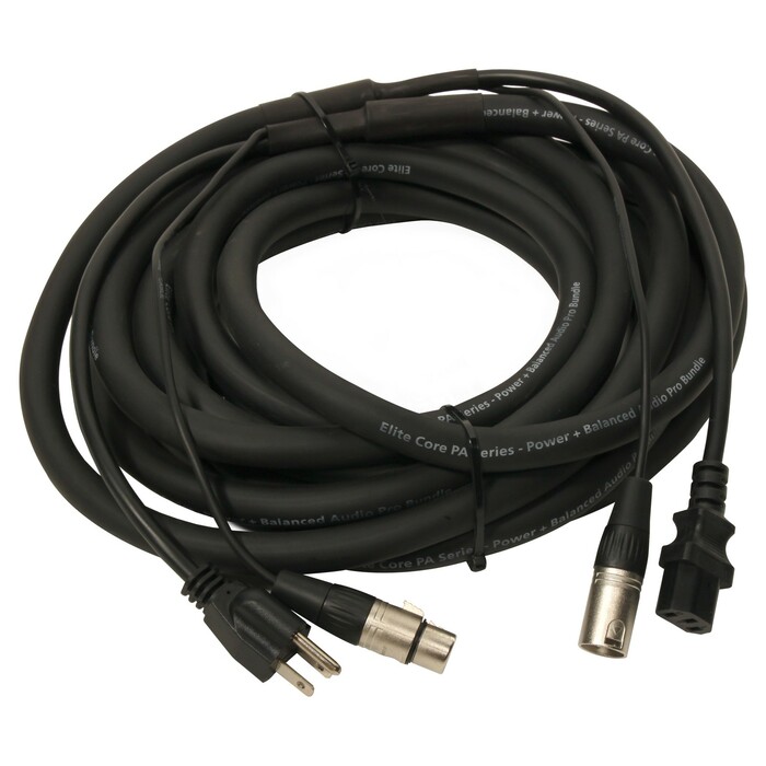 Elite Core PA75 75' Powered Speaker Cable XLR+AC