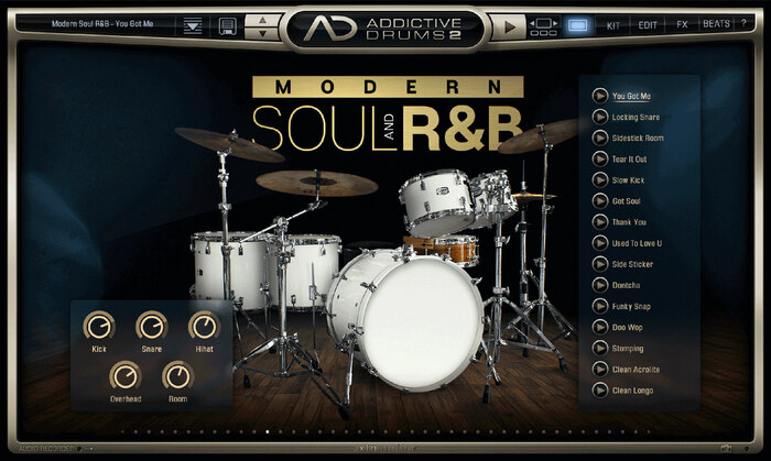 XLN Audio AD2: Modern Soul R&B Fat, Warm Drums For Modern Soul And R&B [download]