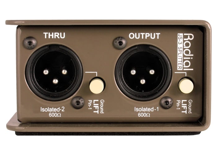 Radial Engineering JS3 Mic Splitter, Passive, 1 Input, 1 Direct Output And 2 Jensen Isolated Outputs