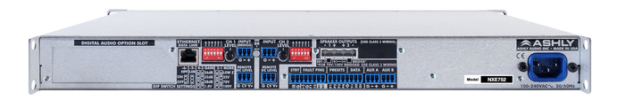 Ashly nXe752BD 2-Channel Network Power Amplifier Plus OPDante And OPDAC4 Option Cards
