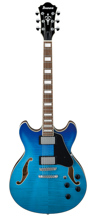 Ibanez AS73FM Hollow Body Electric Guitar With Linden Back And Sides, Flamed Maple Top And Laurel Fingerboard