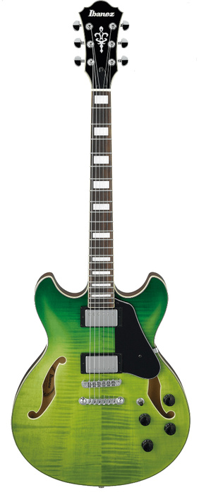 Ibanez AS73FM Hollow Body Electric Guitar With Linden Back And Sides, Flamed Maple Top And Laurel Fingerboard