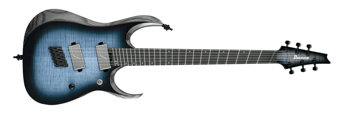 Ibanez RGD61ALMS RGD Axion Label Solidbody Electric Guitar With Layered Ash In Cerulean Blue Burst Low Gloss