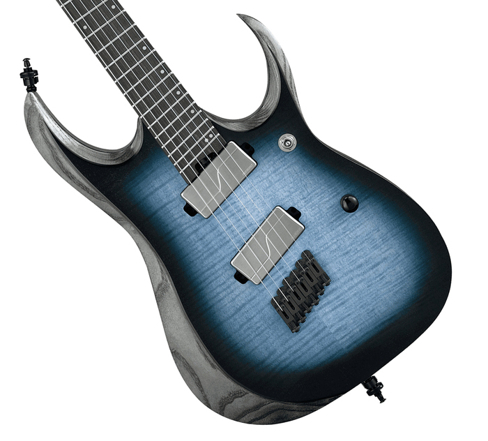 Ibanez RGD61ALMS RGD Axion Label Solidbody Electric Guitar With Layered Ash In Cerulean Blue Burst Low Gloss