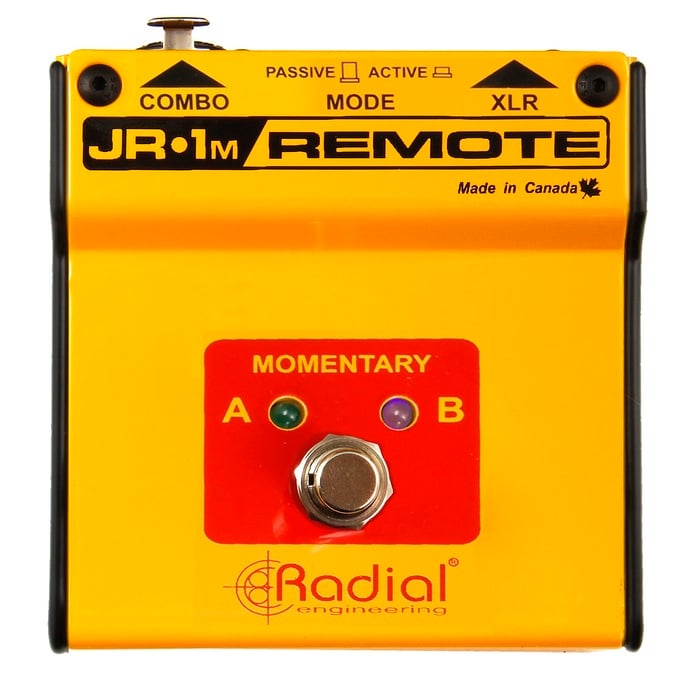 Radial Engineering JR1-M Momentary Footswitch With Active (LED) Or Passive Circuit Selector