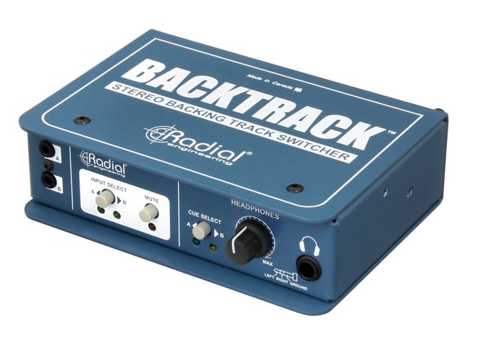 Radial Engineering Backtrack Stereo Backing Track Switcher With 1/8" And 1/4" Inputs, Isolated DI Outs