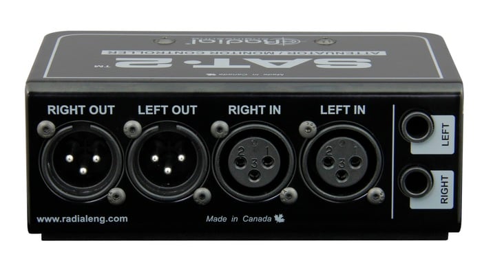 Radial Engineering SAT2 Line Level Stereo Attenuator, Passive, TRS And XLR Inputs, XLR Outs