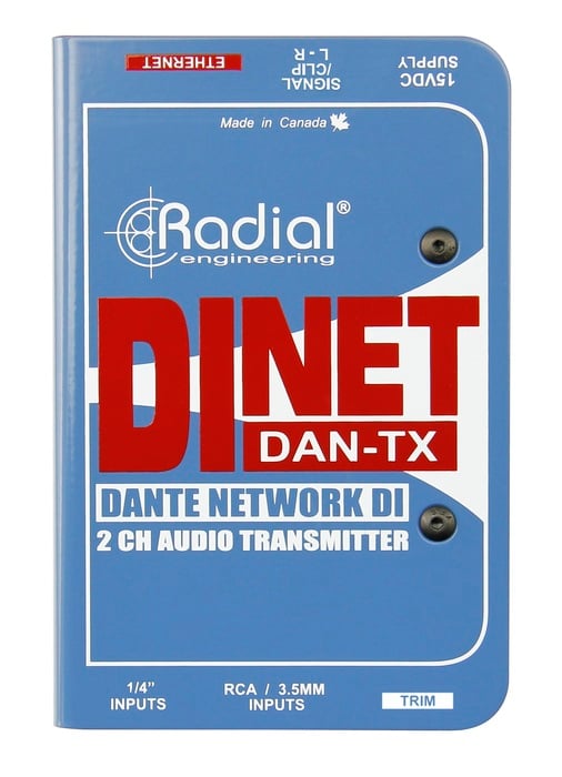 Radial Engineering DiNET DAN-TX 2-Channel Dante Network Transmitter