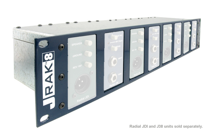 Radial Engineering JRAK 8 Rack Adaptor Houses Up To 8 Radial DI Boxes In 2 Rack 19" Spaces