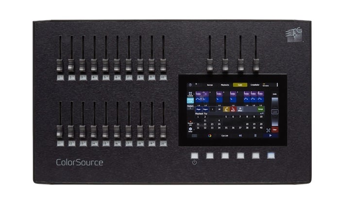 ETC ColorSource 20 DMX Lighting Console With 20 Faders, 80 Channels/devices, And Multi-Touch Display