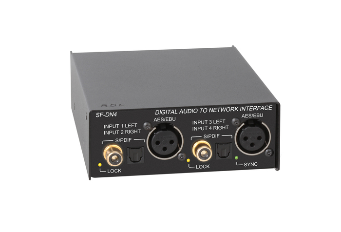 RDL SF-DN4 Digital Audio To Network Interface With Dante, PoE