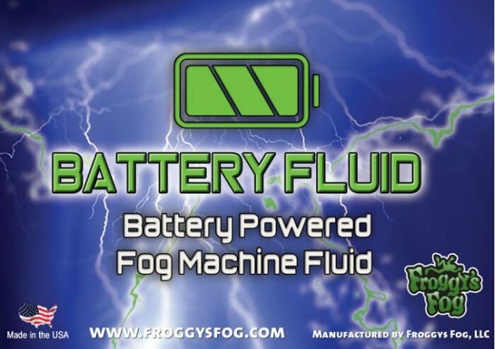 Froggy's Fog Battery Fog Fluid Concentrated Water-based Fog Fluid For Battery Powered Fog Machines, 2.5 Gallons