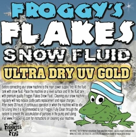 Froggy's Fog UV REACTIVE Snow Juice Gold Reactive Formula, 4 Gallons