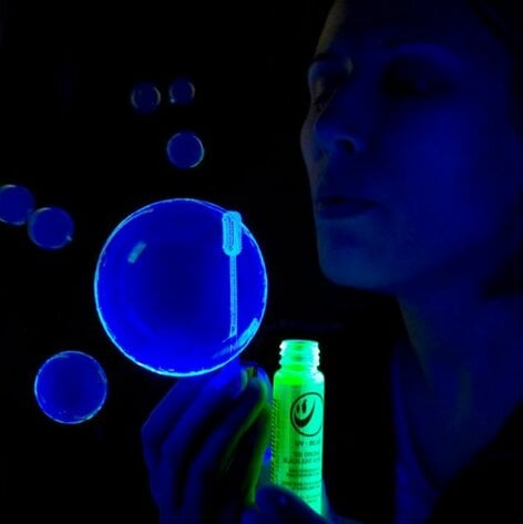 Froggy's Fog Tekno Bubbles BLUE Blacklight Reactive Bubble Fluid, 1 Gallon