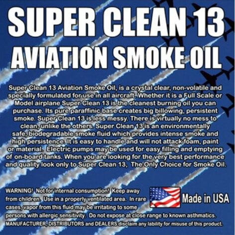 Froggy's Fog Super*Clean 13 Aviation Smoke Oil Exact Spec Match To Texaco Canopus 13 And Shell Vitrea 13, 1 Gallon
