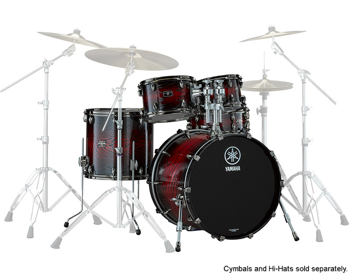 Yamaha Live Custom Hybrid Oak 4-Piece Shell Pack 10"x7" And 12"x8 Rack Toms, 14"x13" Floor Tom, And 20"x16" Bass Drum