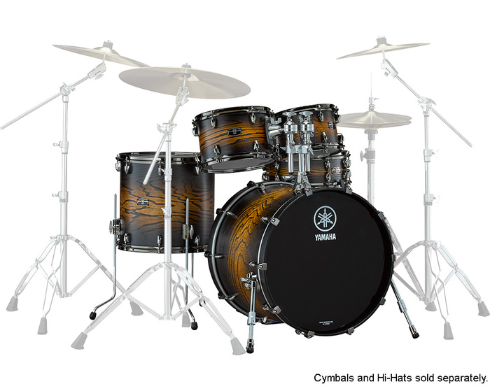 Yamaha Live Custom Hybrid Oak 4-Piece Shell Pack 10"x7" And 12"x8 Rack Toms, 16"x15" Floor Tom, And 22"x18" Bass Drum