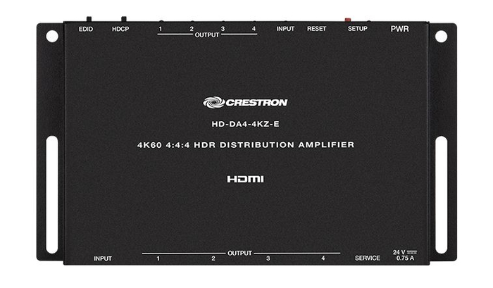 Crestron HD-DA4-4KZ-E 1:4 4K60 4:4:4 HDMI Distribution Amplifier