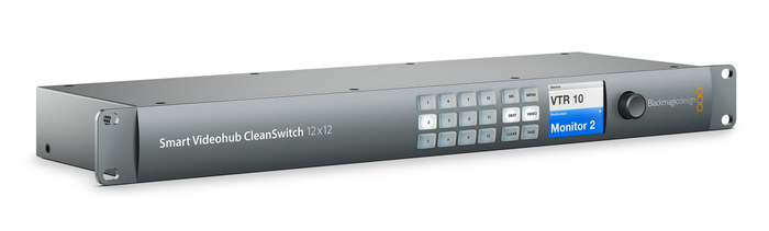 Blackmagic Design Smart Videohub CleanSwitch 12x12 6G-SDI Routing Switcher With Frame Syncing