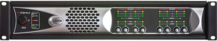Ashly pema 8125D 8-Channel Power Amplifier Plus OPDante Option Card, 125W At 4 Ohms, 8x8 DSP Matrix, CobraNet