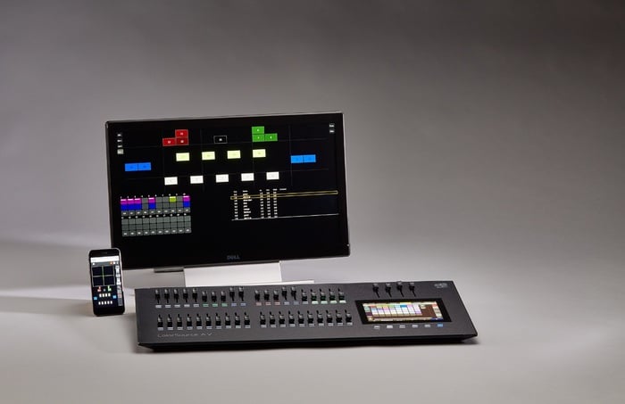 ETC ColorSource 40 AV DMX Lighting Console With AV And HDMI Connection, 80 Channels And 40 Faders