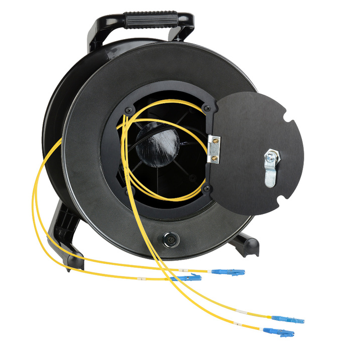 Camplex HF-TR02LC-0500 500' Hybrid Fiber Systems 2-Ch Fiber Optic Tactical Cable On Reel