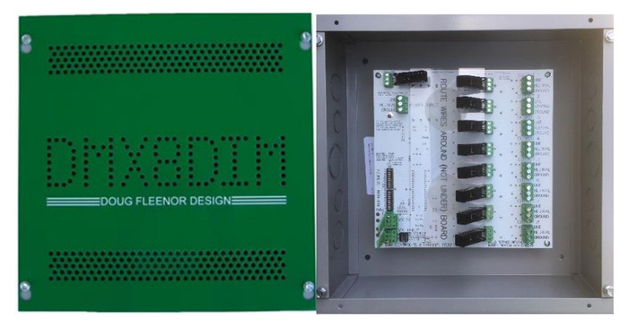 Doug Fleenor Design DMX8DIM 8-Channel DMX Dimmer In Junction Box, 250W