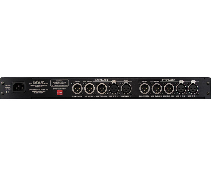 Studio Technologies M46A Dual 2-Wire To 4-Wire Intercom Interface