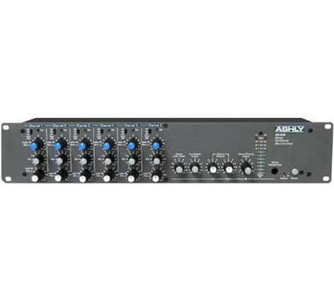 Ashly MX-406 6-Channel 2RU Stereo Microphone/Line Mixer With EQ