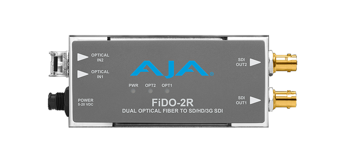 AJA FiDO-2R-MM 2-Channel Multi-Mode LC Fiber To 3G-SDI Receiver