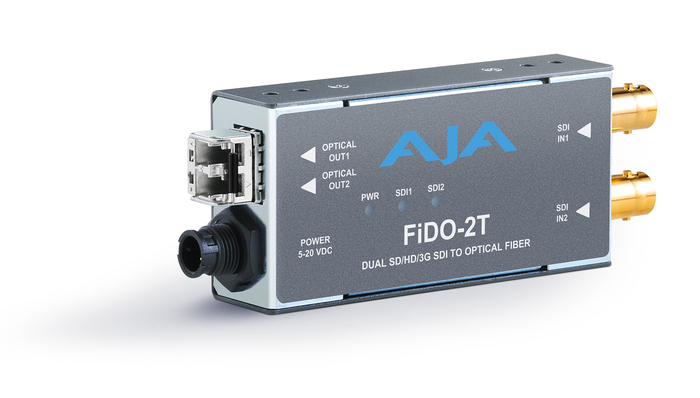 AJA FiDO-2T-MM 2-Channel 3G-SDI To Multi-Mode LC Fiber Transmitter