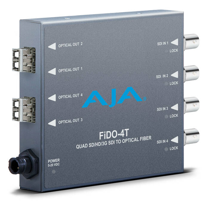 AJA FiDO-4T 4-Channel 3G-SDI To LC Optical Fiber Converter