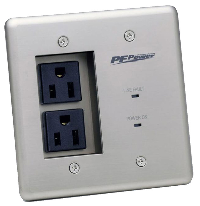 Panamax MIW-POWER-PRO-PFP 15A In-Wall Power Conditioner, 2 Outlets, EVS And EMI/RF Filtration