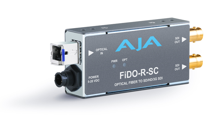 AJA FiDO-R-SC 1-Channel Single-Mode SC Fiber To 3G-SDI Receiver