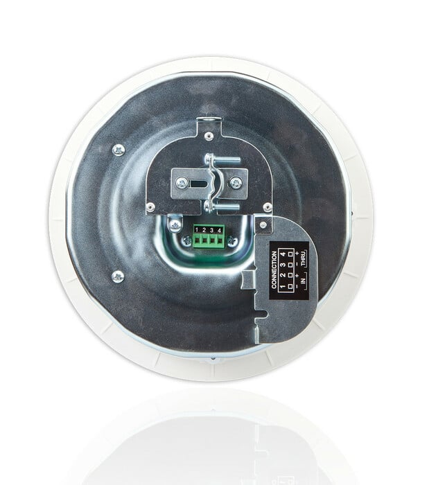 QSC AC-C6T 6.5" 2-Way Ceiling Speaker, 70/100V With C-ring And Rails