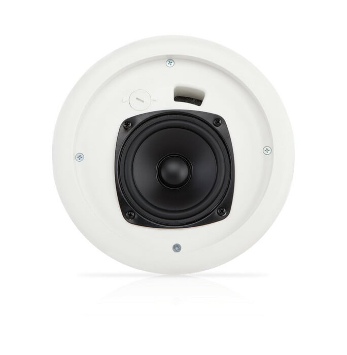 QSC AC-C4T 4.5" Full-Range Ceiling Speaker, 70/100V With C-ring And Rails