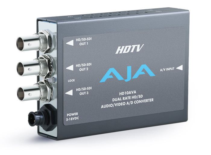 AJA HD10AVA Analog Video And Audio To SD/HD-SDI Mini-Converter