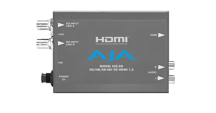 AJA HI5-3G 3G/Dual Link/HD-SD-SDI To HDMI Converter