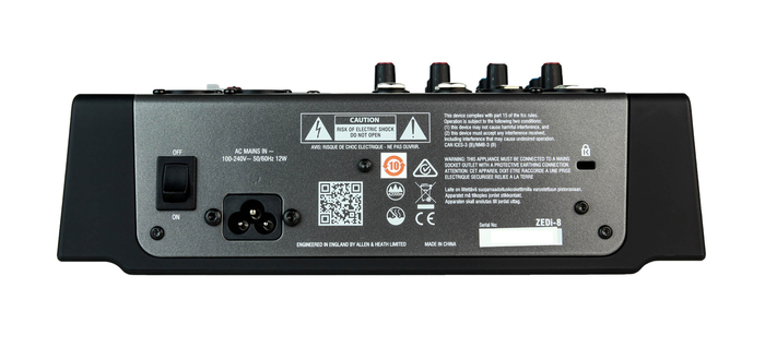 Allen & Heath ZEDi-8 8-Channel Analog USB Mixer With Instrument Inputs