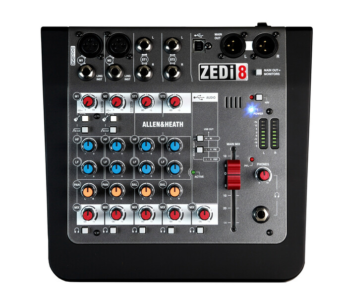 Allen & Heath ZEDi-8 8-Channel Analog USB Mixer With Instrument Inputs