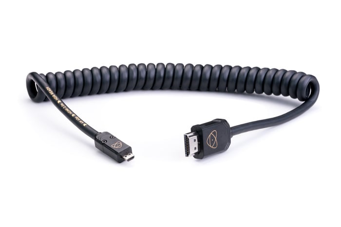 Atomos ATOM4K60C2 AtomFLEX HDMI Male To Micro HDMI Male Coiled Cable, 16 - 32"