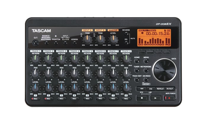 Tascam DP-008EX 8-Track Digital PocketStudio Audio Recorder