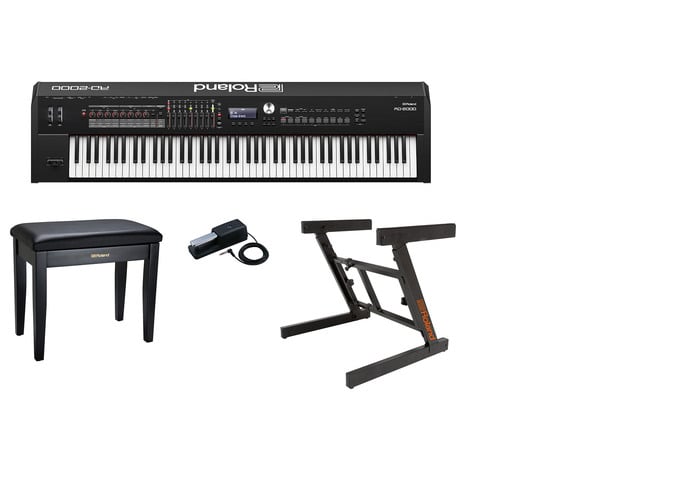 Roland RD-2000 Stage Piano Bundle 88-Key Stage Piano With Pedal, Stand, Deluxe Bench And Cover