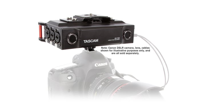 Tascam DR-70D 4-Track Linear PCM Recorder For DSLR Camera