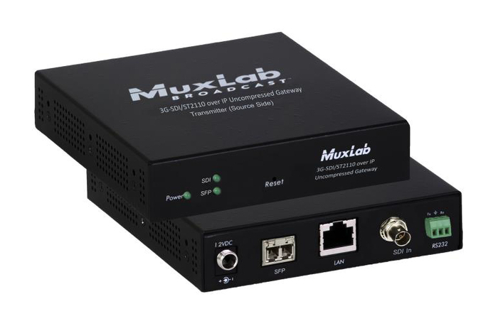MuxLab 500767-TX-MM 3G-SDI/ST2110 Over IP Uncompressed Extender TX, MM
